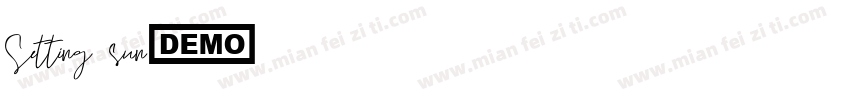 Setting sun字体转换